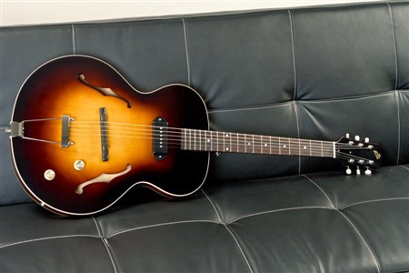 The Loar LH-301T-VS Thinbody Archtop Guitar - Vintage Sunburst- Image 4