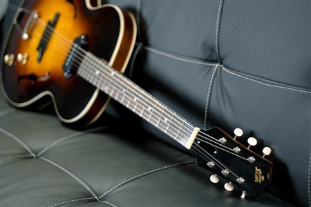 The Loar LH-301T-VS Thinbody Archtop Guitar - Vintage Sunburst- Image 1