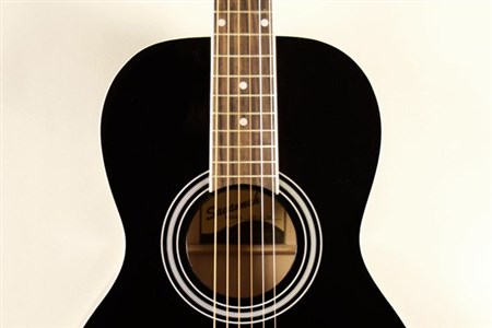 Savannah SGP-12 Parlour Size Acoustic Guitar, Black- Image 3