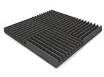 EQ Acoustics Classic Wedge Foam Tile 30cm Grey Pack Of 16- Image 1