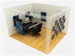 EQ Acoustics Classic Wedge Foam Tiles 30cm Blue Pack Of 16- Image 2