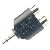 Qtx Adaptor 3.5 MM Stereo Jack Plug - 2 Phono Socket