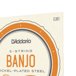 D'addario EJ61 5-String Banjo Strings Nickel 10-23, Medium