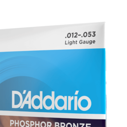 D'addario EJ16 Phosphor Bronze Acoustic Guitar Strings 12-53, Light
