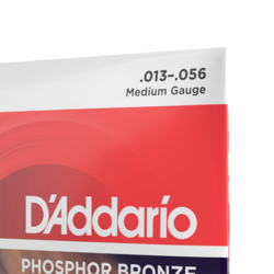 D'addario EJ17 Phosphor Bronze Acoustic Guitar Strings 13-56, Medium