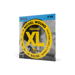 D'addario Exl125 Nickel Wound Electric Strings 9-46, Super Light/Reg Bottom