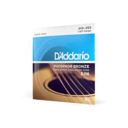 D'addario Ej16-3d 12-53 Phosphor Bronze Light, 3 Pack
