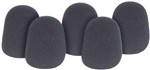 Qtx Microphone Foam Windshield Pack Of 5, Suitable For Ball Type Mics, Black