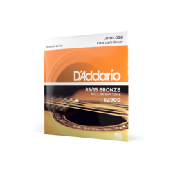 D'addario EZ900 85/15 Bronze Acoustic Guitar Strings Extra Light 10-50