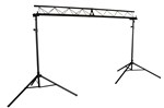 Qtx Triangular DJ Truss System, With Stands, Blaxk, 180.607uk