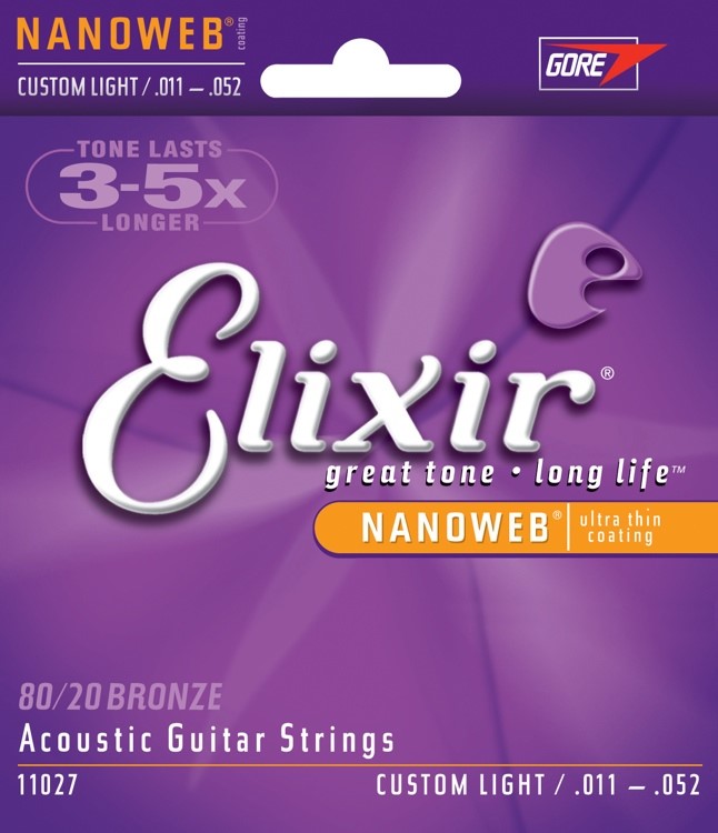 Elixir 11 sales gauge acoustic strings