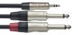 3.5mm Mini Jack - 2 X 6.3mm Mono Jack Cable / Lead