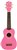 Chord 4 String Soprano Ukulele, with Carry Bag Cu21, Pink