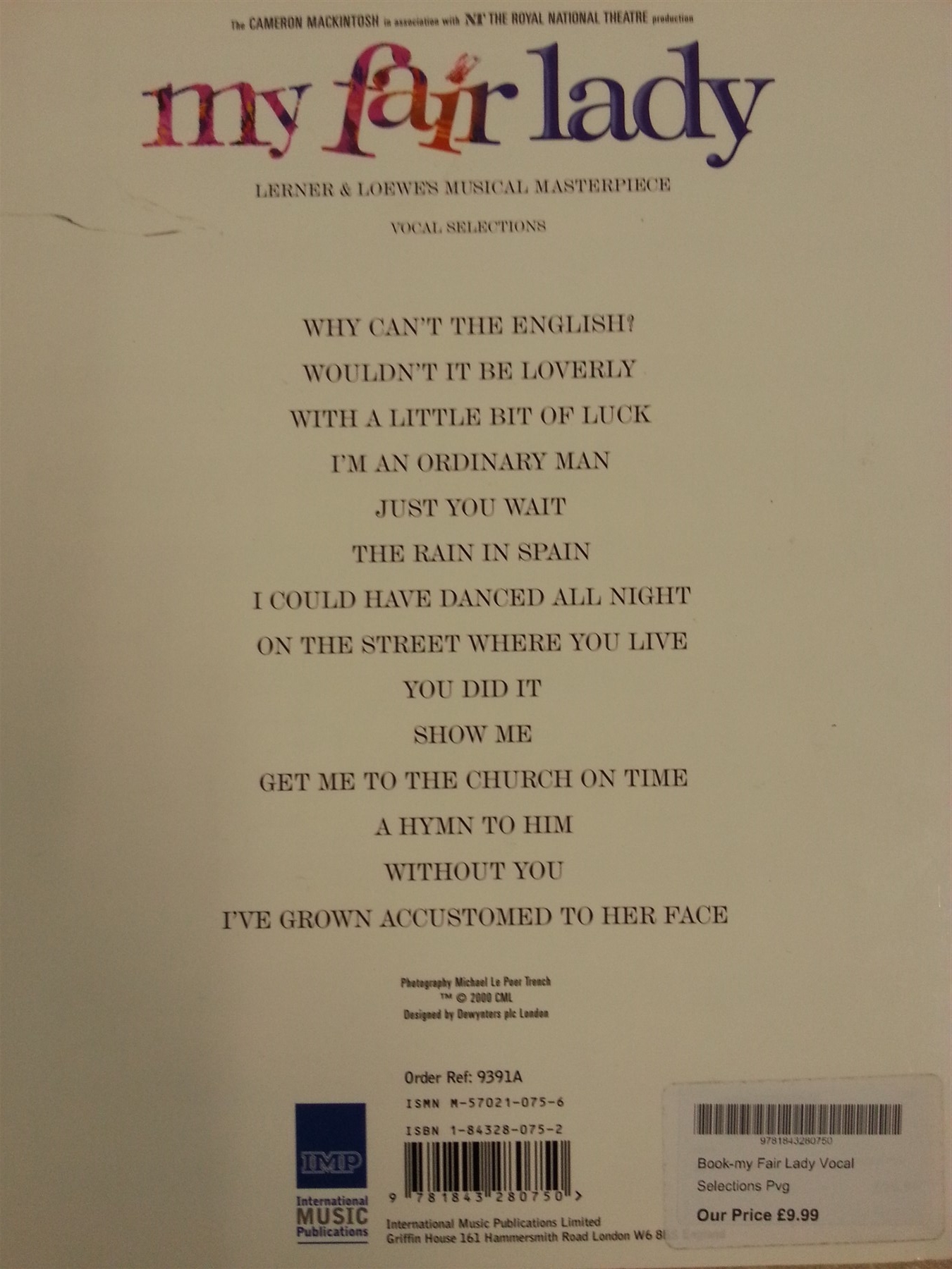 Book- My Fair Lady Vocal Selections Pvg
