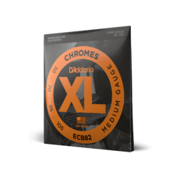 D'addario ECB82 Flatwound Chromes Medium Bass Chromes, 50-105