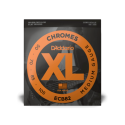 D'addario ECB82 Flatwound Chromes Medium Bass Chromes, 50-105