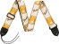 Fender Monogrammed Guitar Strap, White/Brown/Yellow