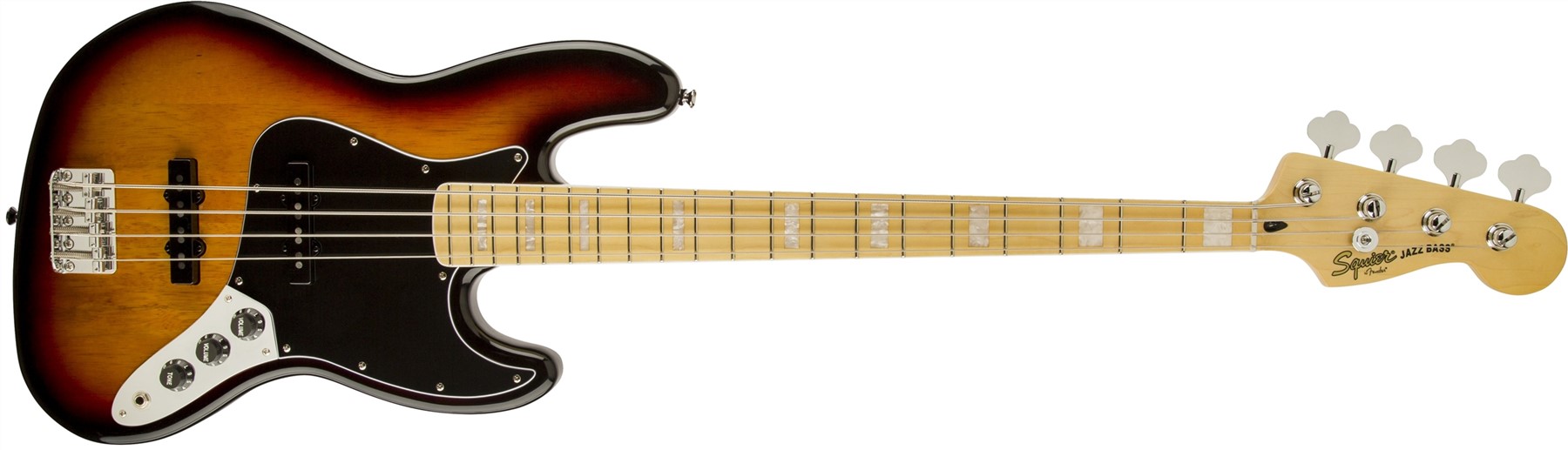Squier Vintage Modified 77 Jazz Bass, 3 Tone Sunburst, Maple
