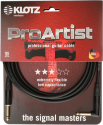 Klotz Pro Artist Guitar Lead / Cable / Lead, Right Angle, 3m