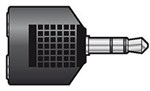 Qtx 3.5mm Stereo Jack Plug - 2 X 3.5mm Socket