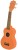 Chord 4 String Soprano Ukulele, with Carry Bag Cu21, Orange