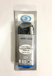 RONI 3.5mm Mini Jack - 2 X 6.3mm Mono Jack Cable / Lead, 3 METRE GL41