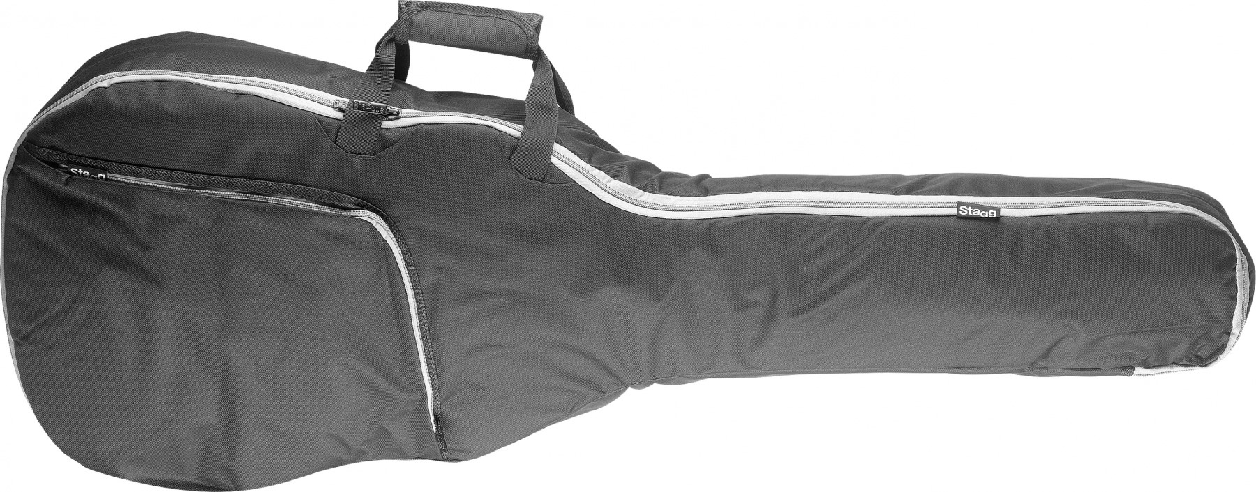 Jumbo acoustic guitar gig bag top