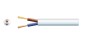 Mercury 0.75mm 6A 2core Round Mains cable / lead 100m Roll, White