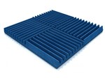 EQ Acoustics Classic Wedge Foam Tiles 30cm Blue Pack Of 16
