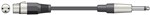 XLR Female - 6.35 MM Mono Jack Microphone Lead