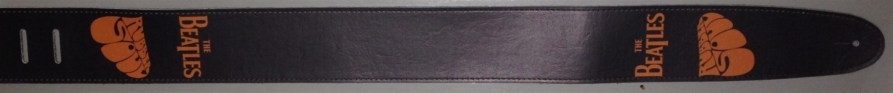 Perri's The Beatles Rubber Soul Guitar Strap, Black/Orange Logo