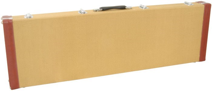 Chord Tweed Style Bass Guitar Hard Case, 2 Tone