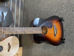 HW Audio:. Yamaha FG JR2S Solid Top Acoustic Guitar, Tobacco