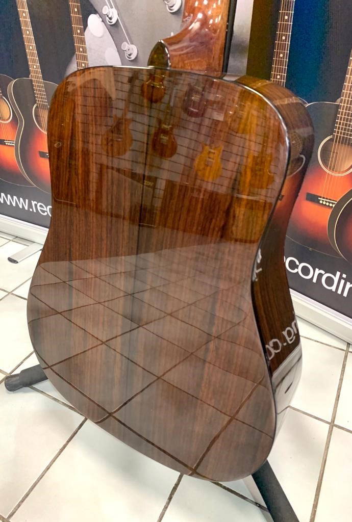 Recording King RD-07 Solid Top Dreadnought Acoustic, Natural, Rosewood Back / Sides