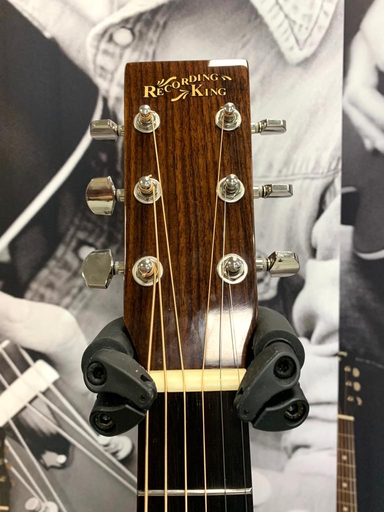 Recording King RD-07 Solid Top Dreadnought Acoustic, Natural, Rosewood Back / Sides