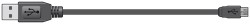Av:link Usb A Plug - Micro Usb B Plug 113.001UK, Black, 1.5 Metre