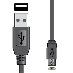 Av:link Usb A Plug - Micro Usb B Plug 113.001UK, Black, 1.5 Metre
