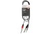3.5mm Mini Jack - 2 X 6.3mm Mono Jack Cable / Lead