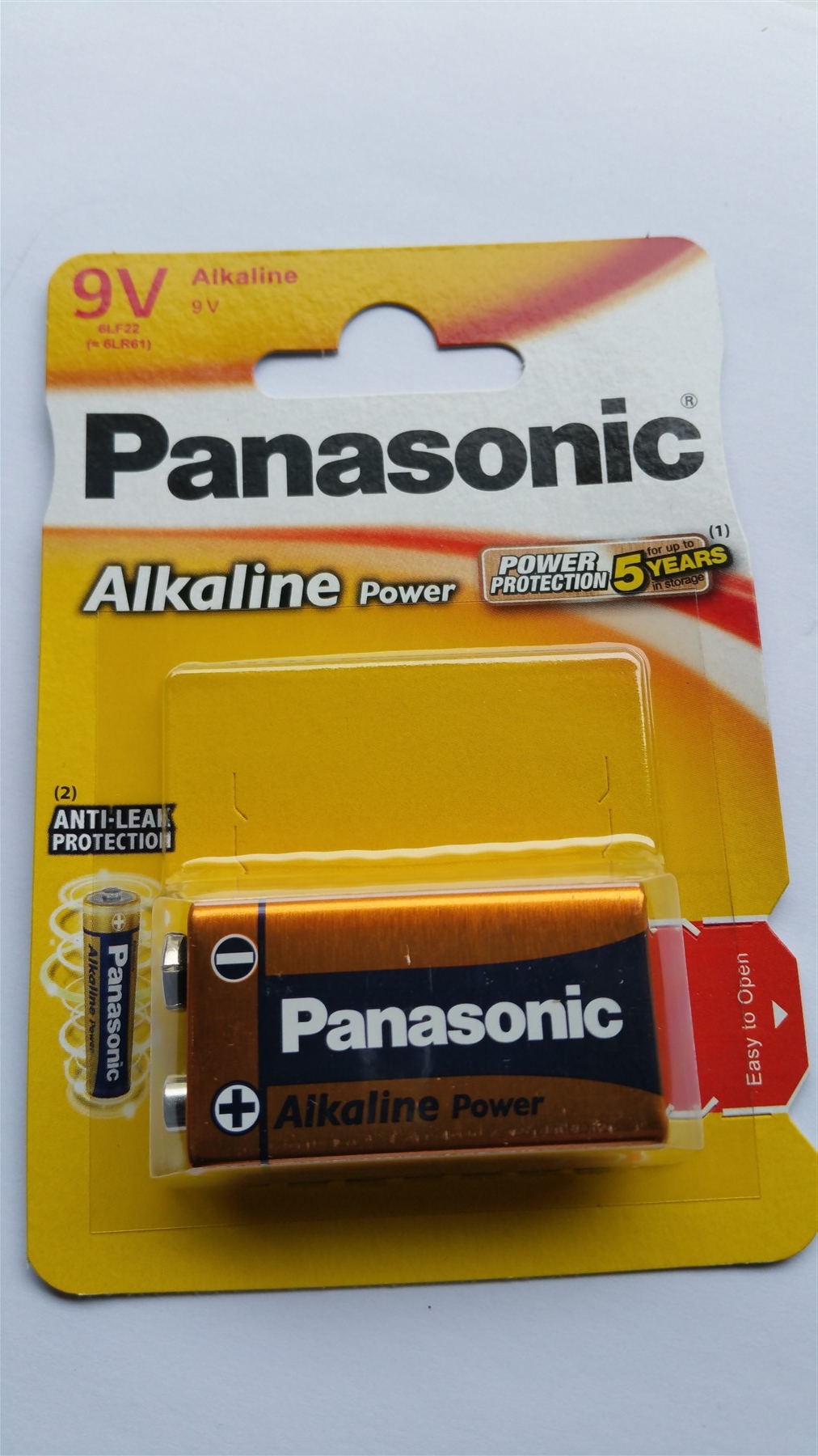 HW Audio. Panasonic 9V PP3 Alkaline Battery, 6LF22