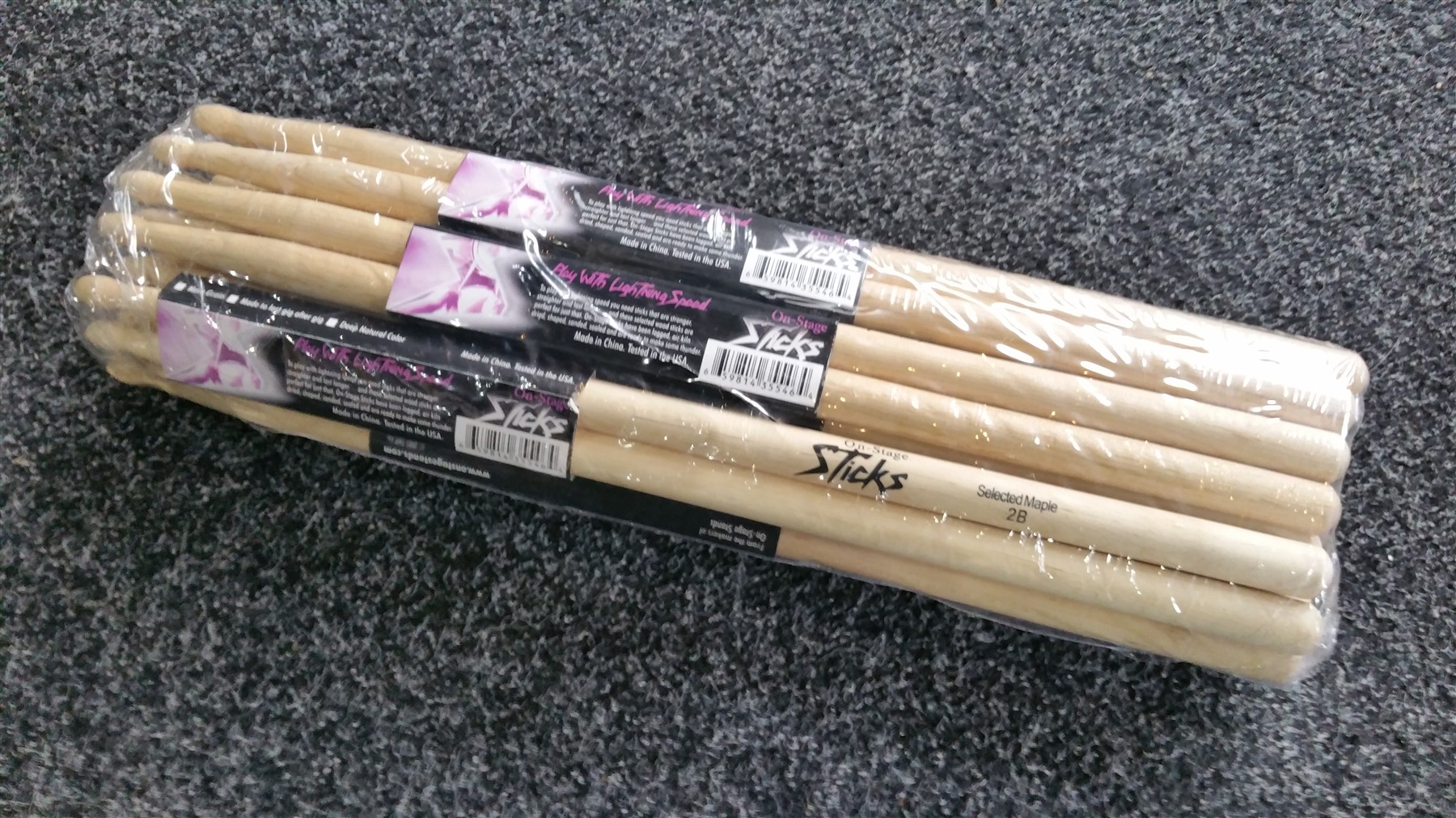 On Stage Drumfire 2b Maple Wood Tip Mw2b, Brick Of 12 Pairs