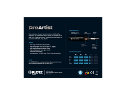 Klotz Pro Artist Guitar Lead / Cable / Lead, Right Angle, 6m