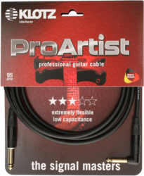 Klotz Pro Artist Guitar Lead / Cable / Lead, Right Angle, 6m