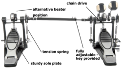 Chord Dual Bass Drum Pedal KP22