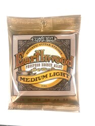 Ernie Ball Earthwood Phosphor Bronze Acoustic Strings 12-54 2146, Medium Light