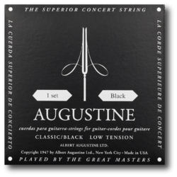 Augustine Classical Guitar Strings, Black, Low Tension