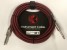 Kirlin IWC201PNRD-10FT Fabric cable / lead, Red, Straight Ends