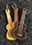 Jumping Cow Leather Ukulele Keyring