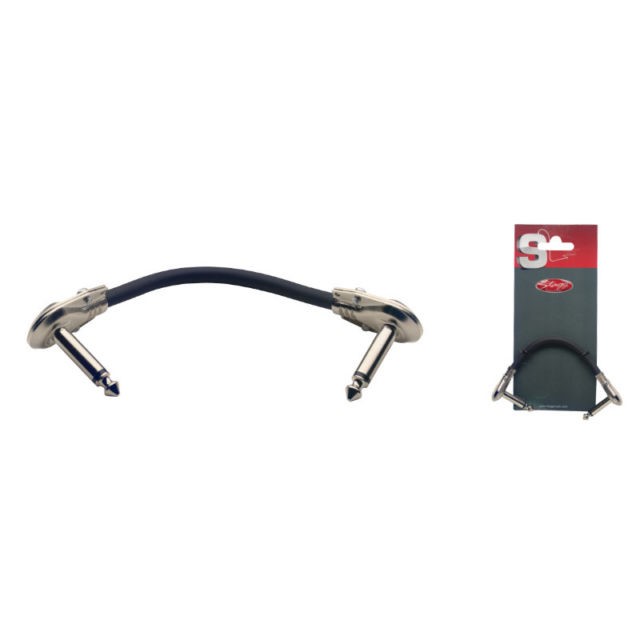 Stagg Lead 10cm Patch Lead SPC010L FL - Flat Ends