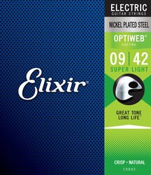 Elixir Optiweb Electric Guitar Strings Super Light 9-42