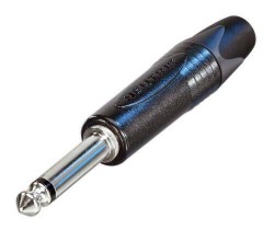 Neutrik NP2X 6.35 MM Mono Metal Jack Plug, Black